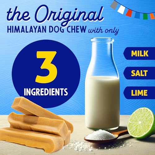 Himalayan Dog Chew Original Yak Cheese Dog Chew, 1 Medium Stick, 2.3 oz, Gluten Free, Healthy Dog Treats, Grain & Lactose Free 100% Natural, Long Lasting Dog Chews for Dogs Under 35 lbs - Image 3